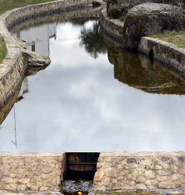 Praia fluvial no Monte da Pedra