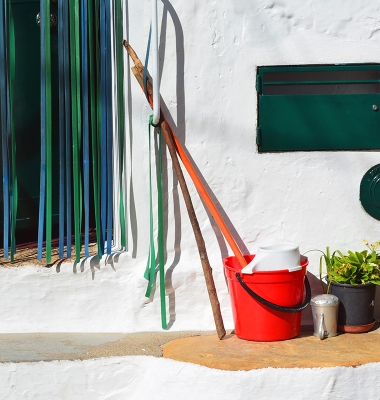 Entrada de uma casa nos limites de Portugal