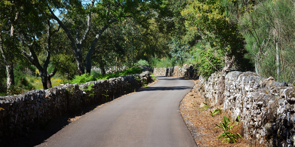 Estrada no limite de Portugal