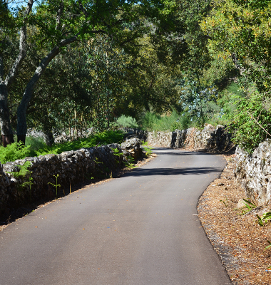 Estrada no limite de Portugal