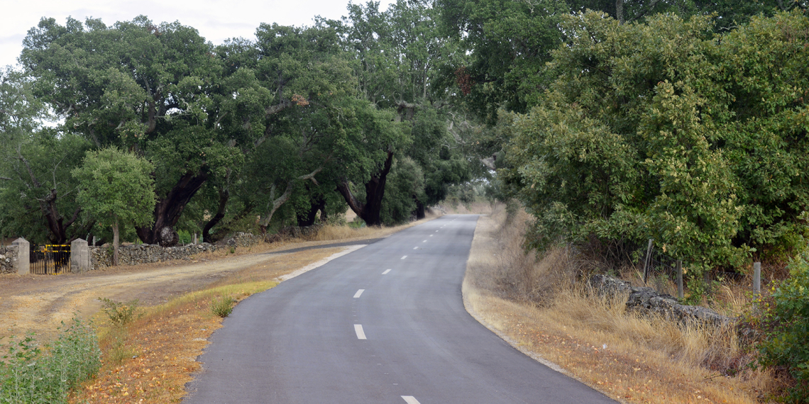 Estrada perto de Póvoa e Meadas