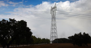 Montado, recta para Stº Amaro e poste eléctrico